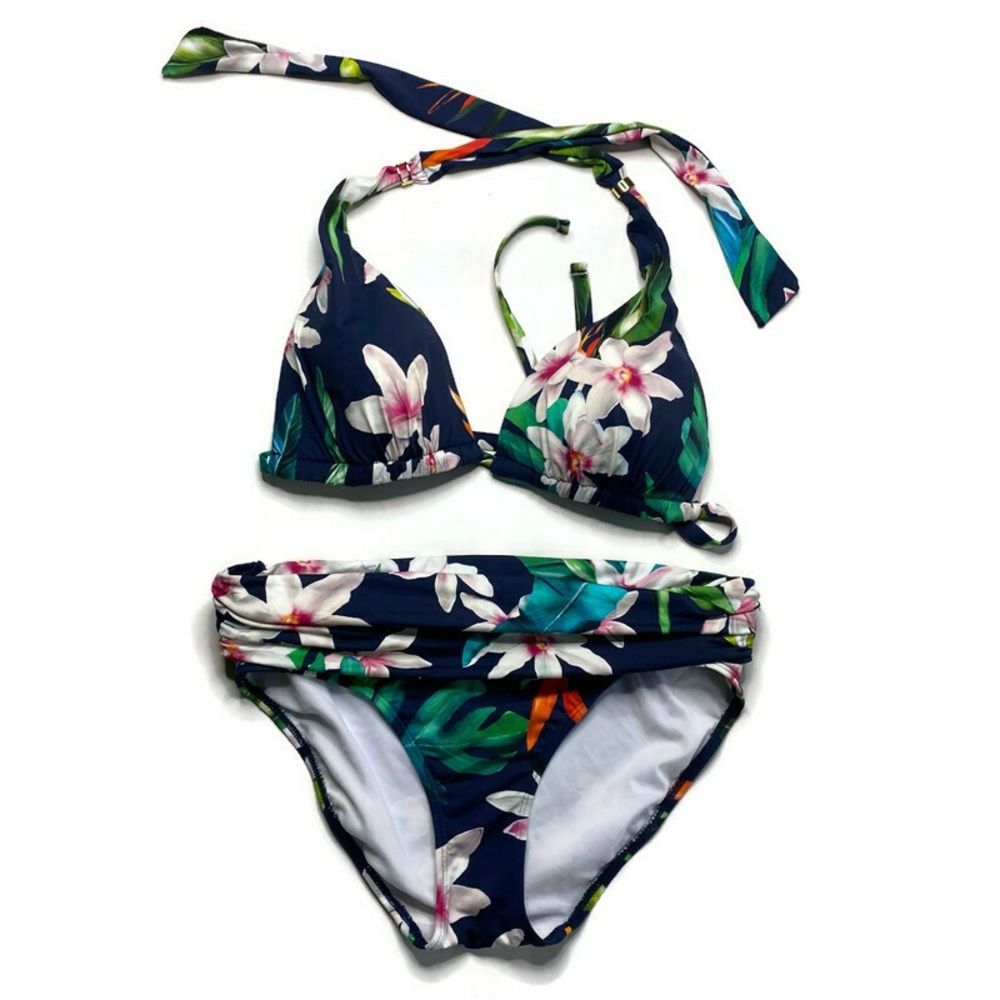 Lauren Ralph Lauren Floral Bikini Watercolor Blue - Picture 7 of 16